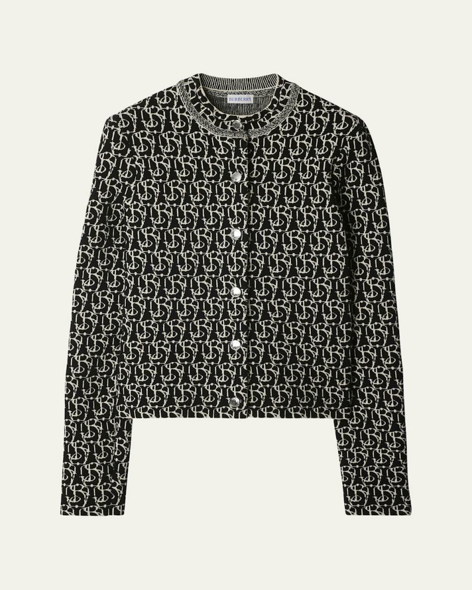 B Shield Wool Cardigan